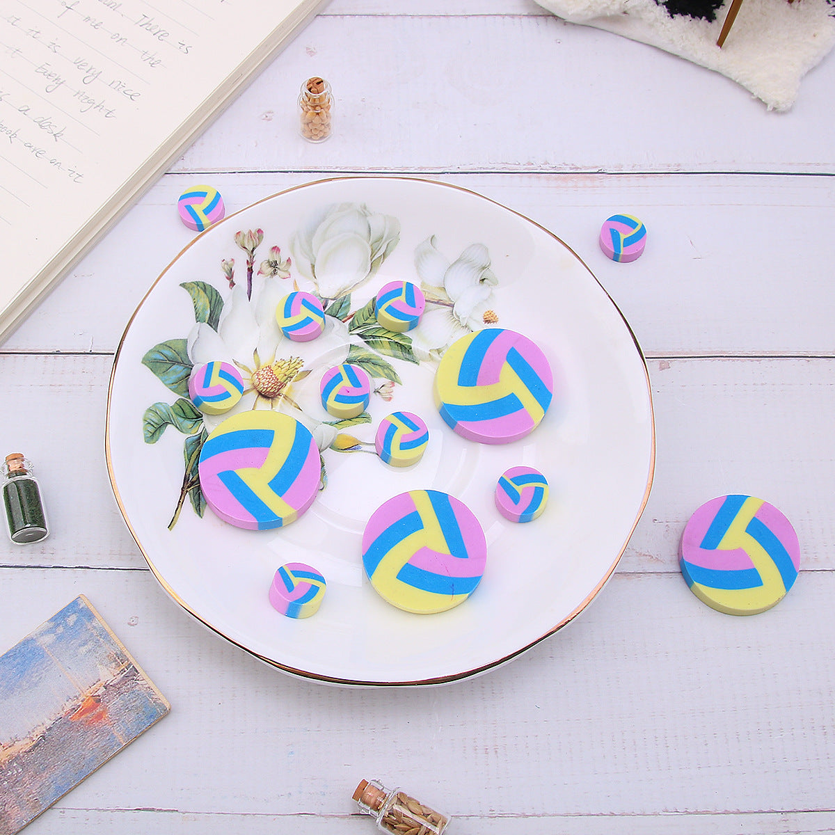 Wholesale PVC Color Volleyball Eraser